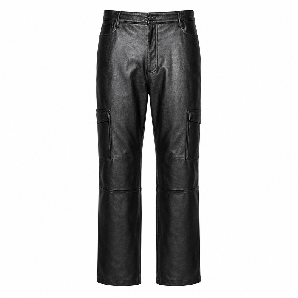 Bagatelle Biker Vegan Leather Cargo Pants Women Size Medium Goth Grunge Utility